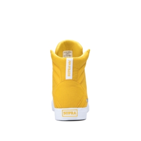 Supra Mens ALUMINUM High Top Shoes Caution/white | US-93585